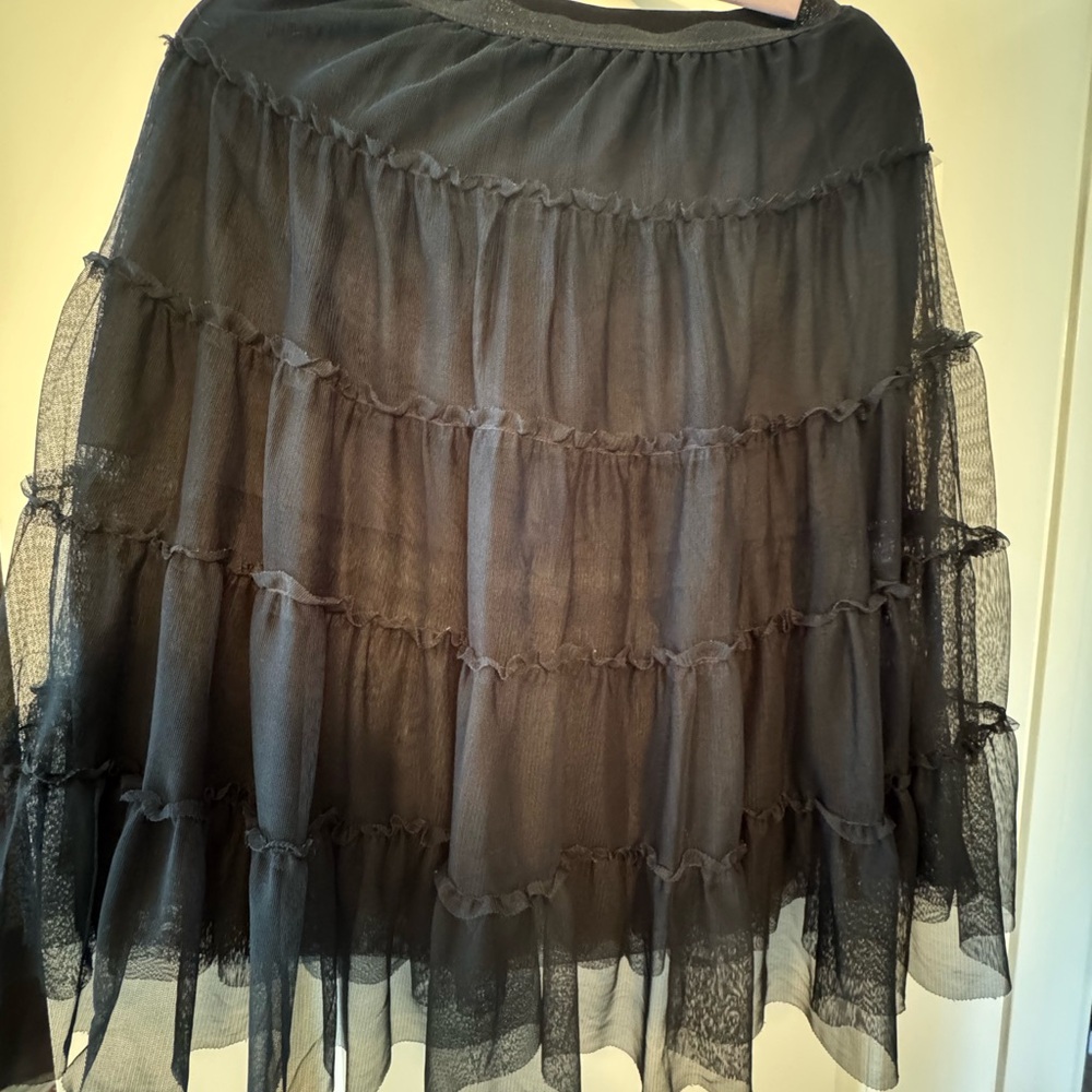 Cat & Jack Black Bubble Midi Skirt